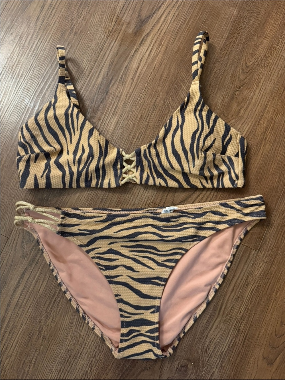 Tiger Stripe Bikini Set - Yellow & Black
